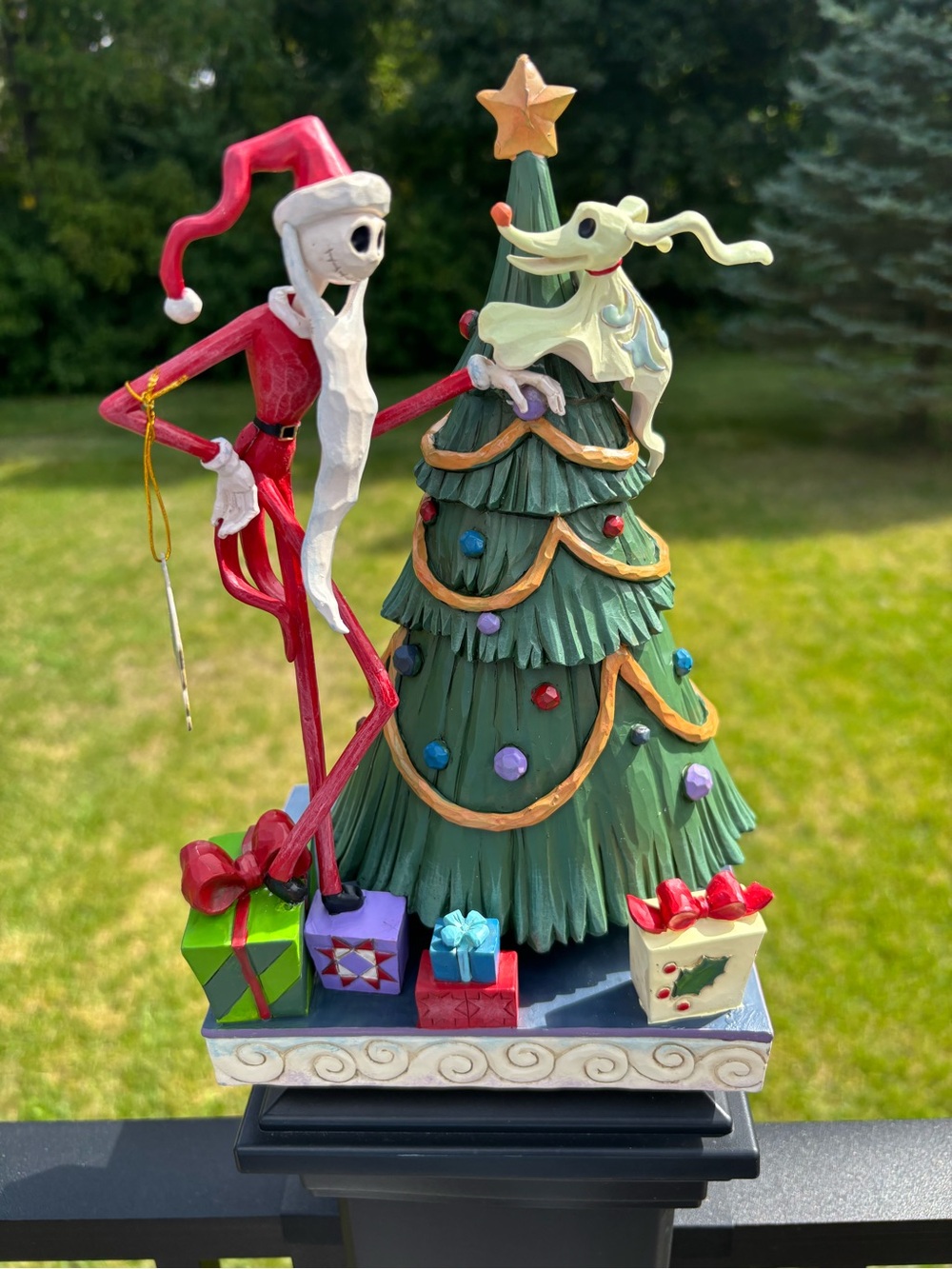 Jim Shore Decking the Halls Santa Jack Zero Nightmare Before Christmas Figure